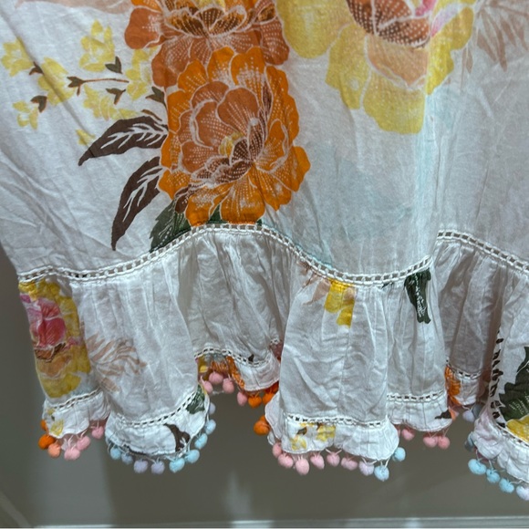 Anthropologie Farm Rio Havana Cotton Floral Maxi Dress Bohemian Style - Size XS - Picture 8 of 14